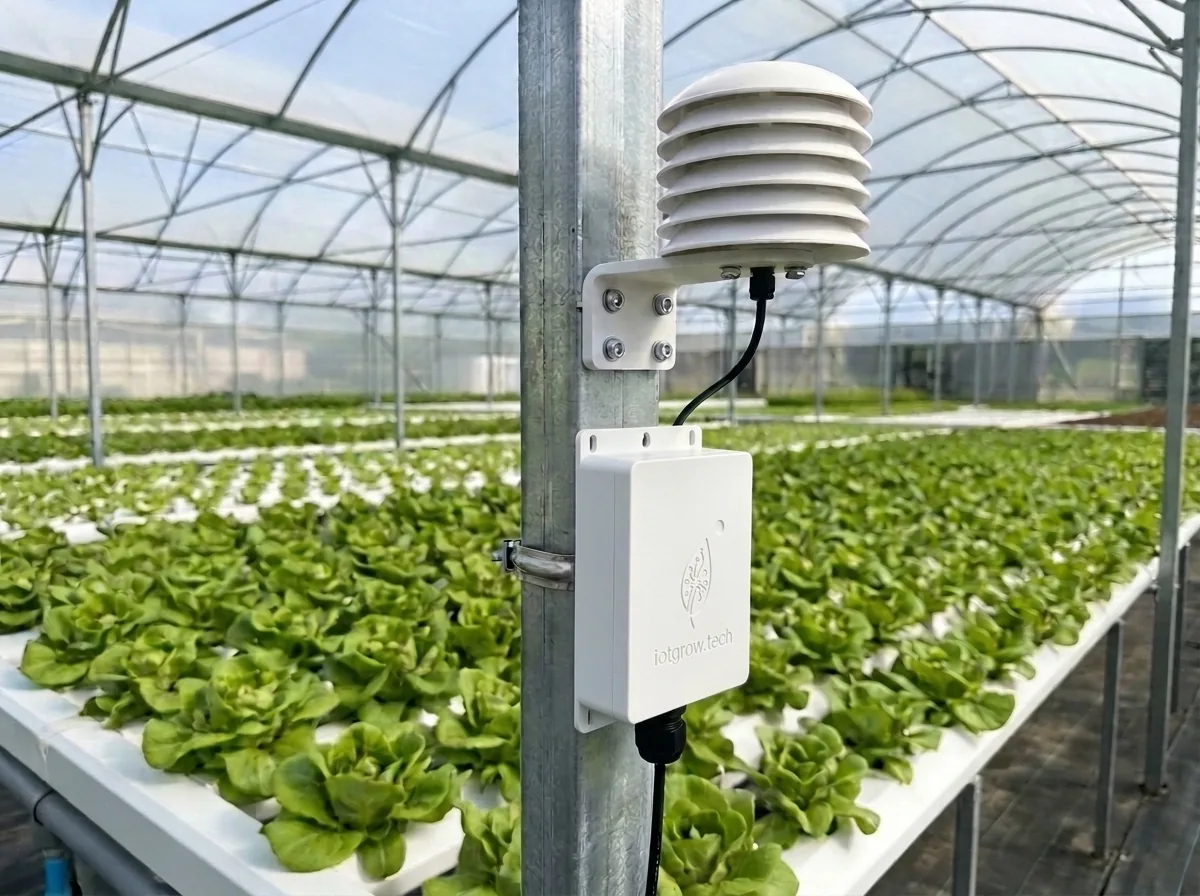 Sensor Ambiental Pro de IoTgrow con controlador y escudo de radiación