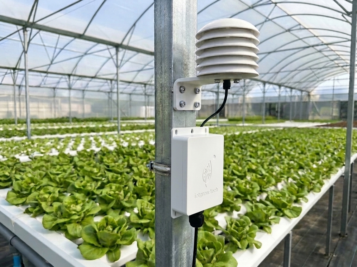 Sensor Ambiental Pro IoTgrow con controlador y escudo de radiación