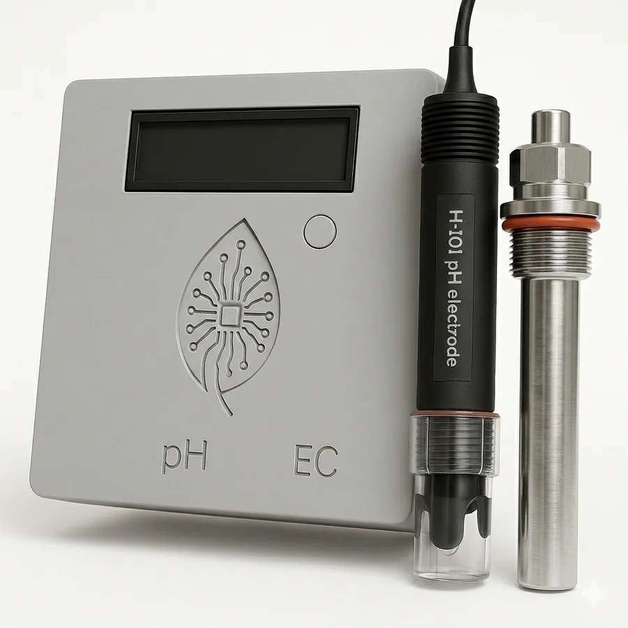 Sensor IoT Hidropónico Pro - Medición profesional de pH y conductividad eléctrica para hidroponia y cultivos precisos | iotgrow